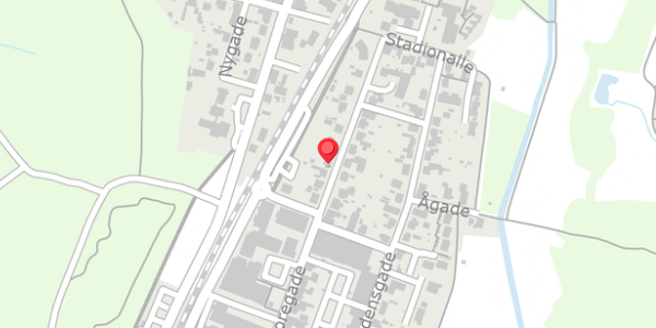 Trafikstøjkort på Storegade 23A, . , 8382 Hinnerup