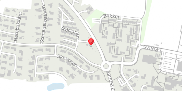 Trafikstøjkort på Udsigten 2A, . , 8382 Hinnerup