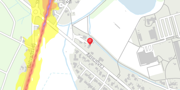 Trafikstøjkort på Århusvej 21, . , 8382 Hinnerup