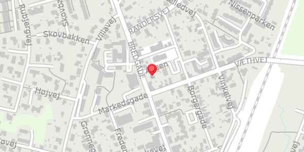 Trafikstøjkort på Bredgade 13, 8870 Langå