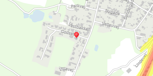 Trafikstøjkort på Godset 5, 8870 Langå