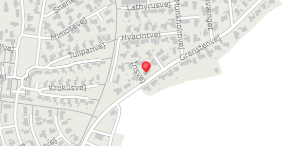 Trafikstøjkort på Irisvej 2, 8870 Langå