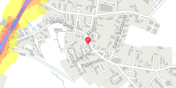 Trafikstøjkort på Akseltorv 1, . , 8983 Gjerlev J