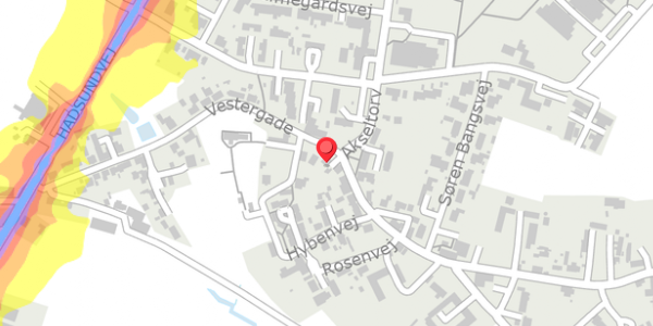 Trafikstøjkort på Akseltorv 7, . , 8983 Gjerlev J