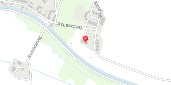 Trafikstøjkort på Asgaardvej 4, 8500 Grenaa