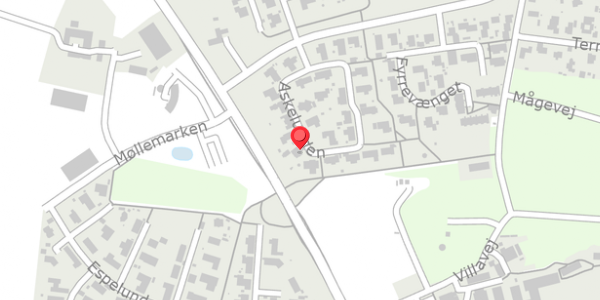 Trafikstøjkort på Askelunden 25, 8300 Odder