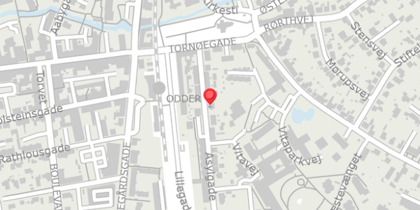 Trafikstøjkort på Asylgade 13, 1. th, 8300 Odder