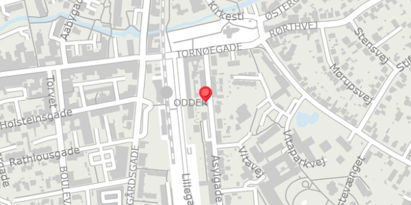 Trafikstøjkort på Asylgade 14, 8300 Odder