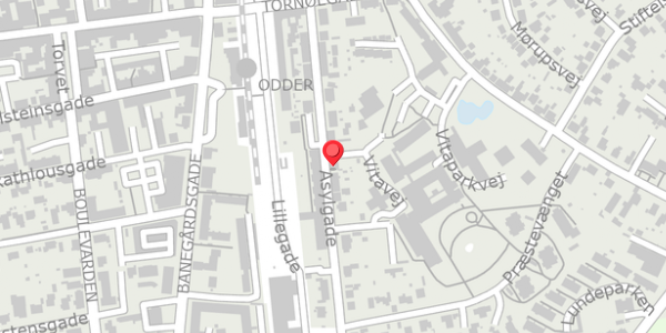 Trafikstøjkort på Asylgade 23, 8300 Odder