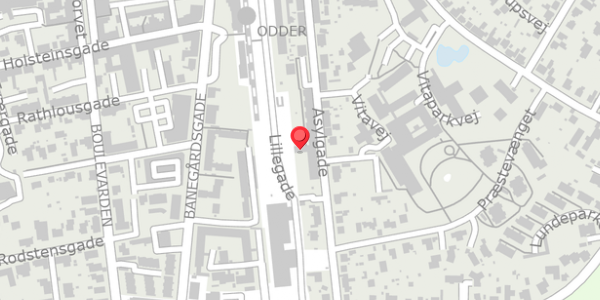 Trafikstøjkort på Asylgade 28B, 2. th, 8300 Odder