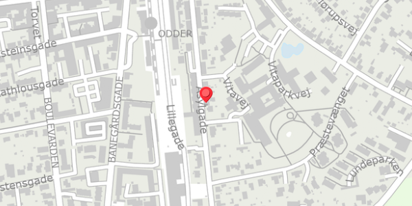 Trafikstøjkort på Asylgade 29, 8300 Odder