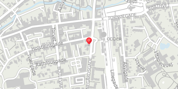 Trafikstøjkort på Banegårdsgade 10, . , 8300 Odder