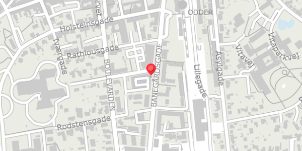 Trafikstøjkort på Banegårdsgade 18, 8300 Odder