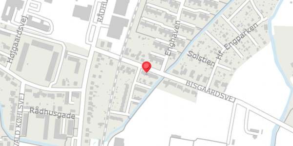 Trafikstøjkort på Bisgaardsvej 14, 8300 Odder