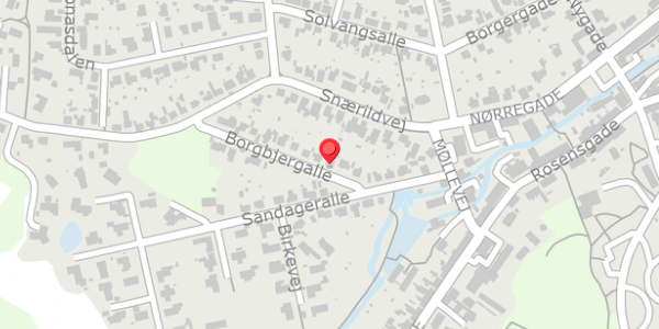 Trafikstøjkort på Borgbjergalle 6, 8300 Odder