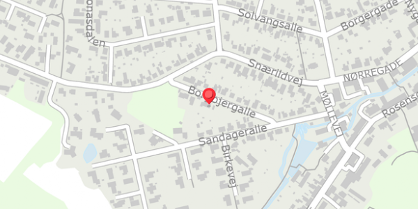 Trafikstøjkort på Borgbjergalle 9, 8300 Odder