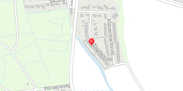 Trafikstøjkort på Engdalsvej 24, 8300 Odder