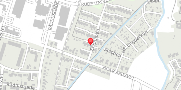 Trafikstøjkort på Enghaven 7, 8300 Odder