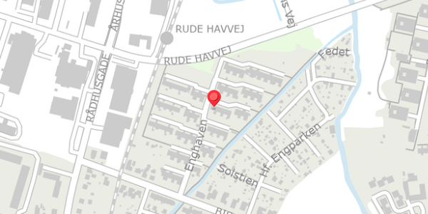 Trafikstøjkort på Enghaven 14, 8300 Odder