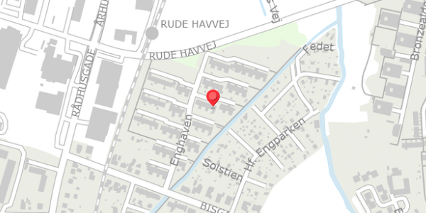 Trafikstøjkort på Enghaven 18, 8300 Odder