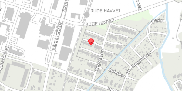 Trafikstøjkort på Enghaven 21B, 8300 Odder