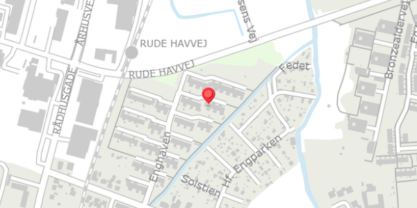 Trafikstøjkort på Enghaven 30, 8300 Odder