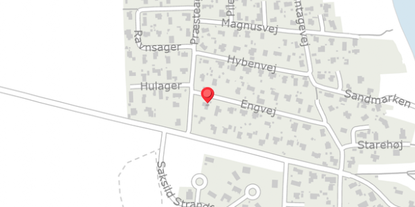 Trafikstøjkort på Engvej 19, 8300 Odder