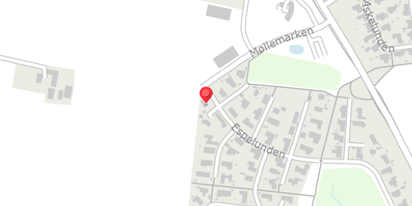 Trafikstøjkort på Espelunden 2, 8300 Odder