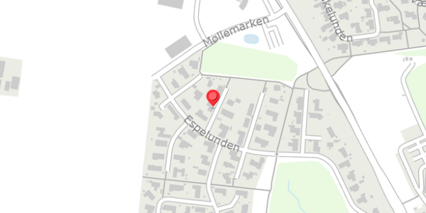 Trafikstøjkort på Espelunden 15, 8300 Odder