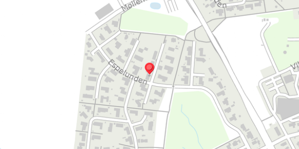 Trafikstøjkort på Espelunden 25, 8300 Odder