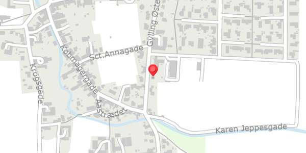 Trafikstøjkort på Gylling Østergade 21, . , 8300 Odder