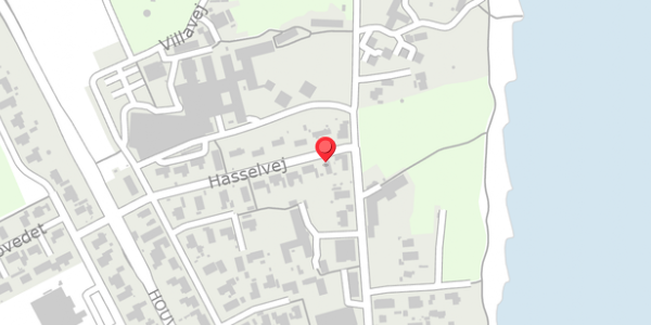 Trafikstøjkort på Hasselvej 3, 8300 Odder