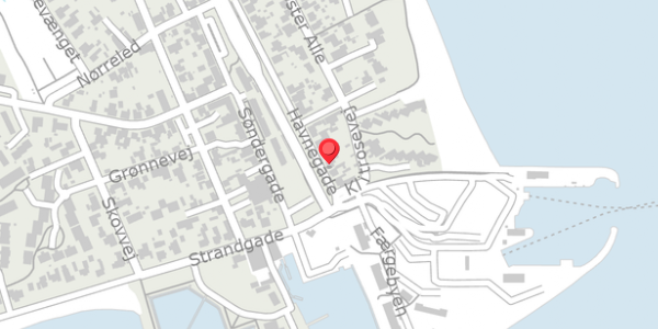 Trafikstøjkort på Havnegade 10, 8300 Odder