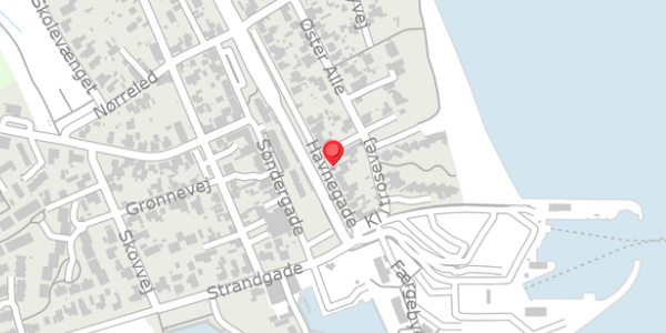 Trafikstøjkort på Havnegade 16, 8300 Odder