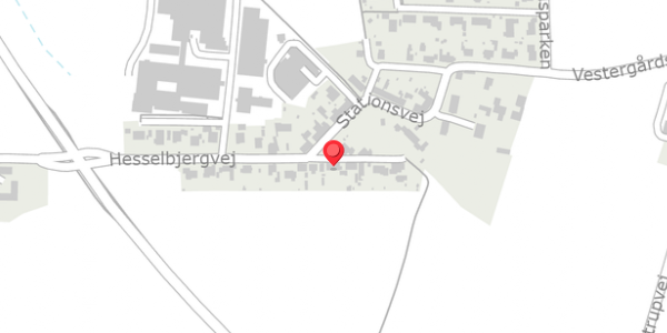 Trafikstøjkort på Hesselbjergvej 13, 8300 Odder