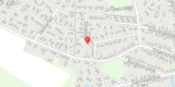 Trafikstøjkort på Jonasdalen 25, 8300 Odder