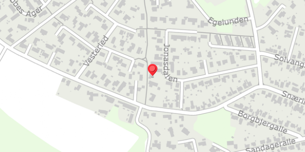 Trafikstøjkort på Jonasdalen 29, 8300 Odder