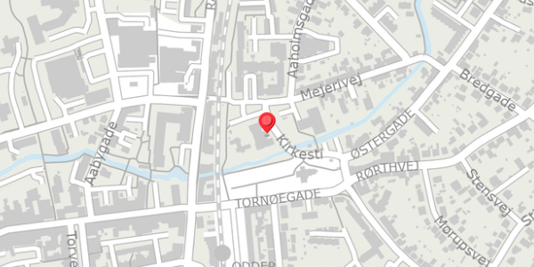 Trafikstøjkort på Kirkesti 3, 8300 Odder