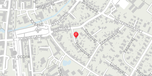 Trafikstøjkort på Mørupsvej 3, 8300 Odder