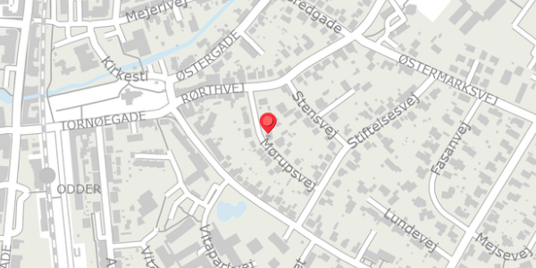 Trafikstøjkort på Mørupsvej 5, 8300 Odder