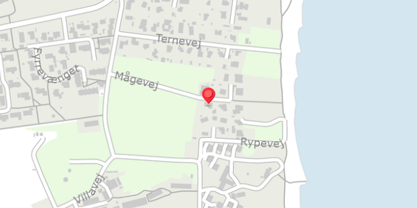 Trafikstøjkort på Mågevej 6, 8300 Odder