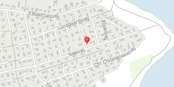 Trafikstøjkort på Næsvej 74, 8300 Odder