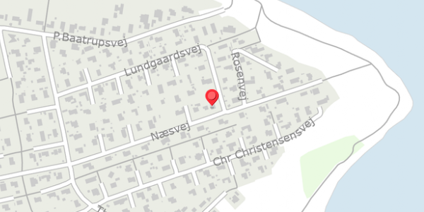 Trafikstøjkort på Næsvej 76, 8300 Odder