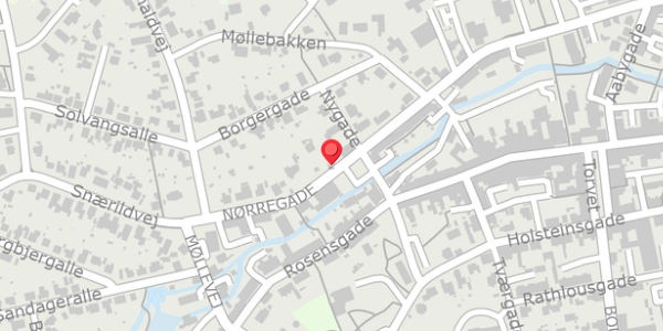 Trafikstøjkort på Nørregade 36, 8300 Odder