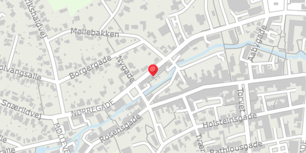 Trafikstøjkort på Nørregade 43B, 8300 Odder