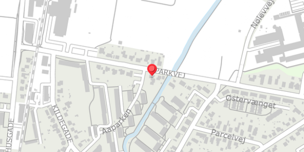 Trafikstøjkort på Parkvej 28, 8300 Odder