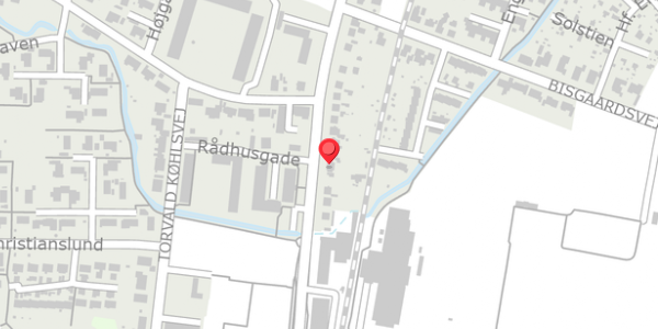 Trafikstøjkort på Rådhusgade 68, 8300 Odder