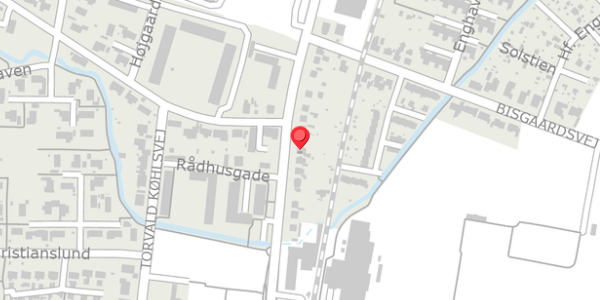 Trafikstøjkort på Rådhusgade 74, 8300 Odder