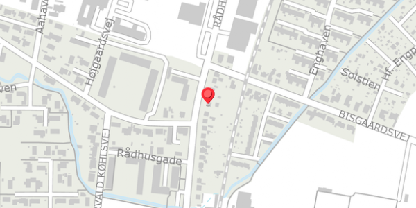 Trafikstøjkort på Rådhusgade 84, 8300 Odder