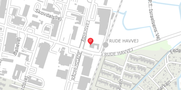 Trafikstøjkort på Rådhusgade 100, 8300 Odder